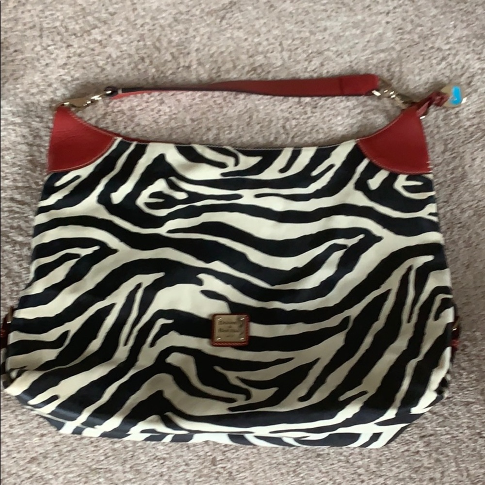 Zebra print Dooney & Burke tote